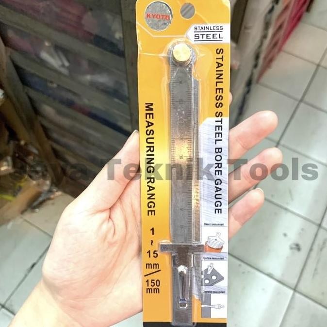 

Taper Gauge Penggaris Kyoto 150 mm Stainless Pengukur Lubang Ruler murah
