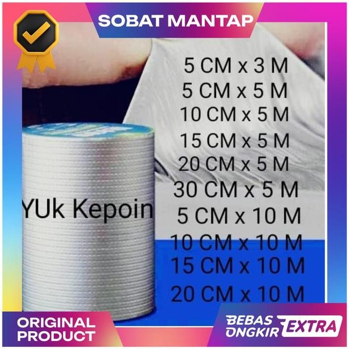 ready Lakban Anti Bocor Anti Air Lakban Silver Aluminium Foil 10cm X 5M