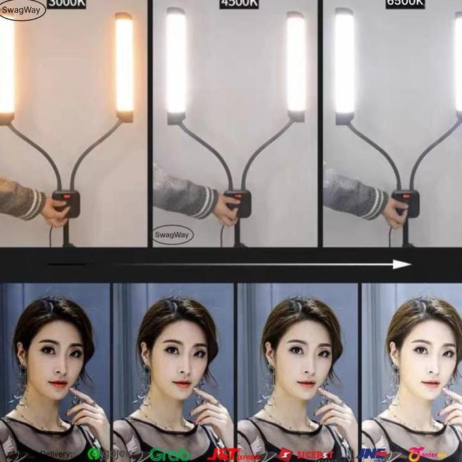 Lampu Glamlight Led Mua Setup Glam Light Ring Light Star Light Bicolor New Stok