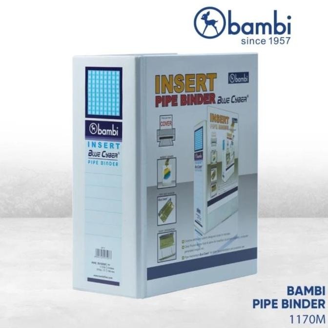 

BEBAS ONGKIR - ORDNER BAMBI A4 100MM INSERT PIPE BINDER 1170M PUTIH PER 1 PCS