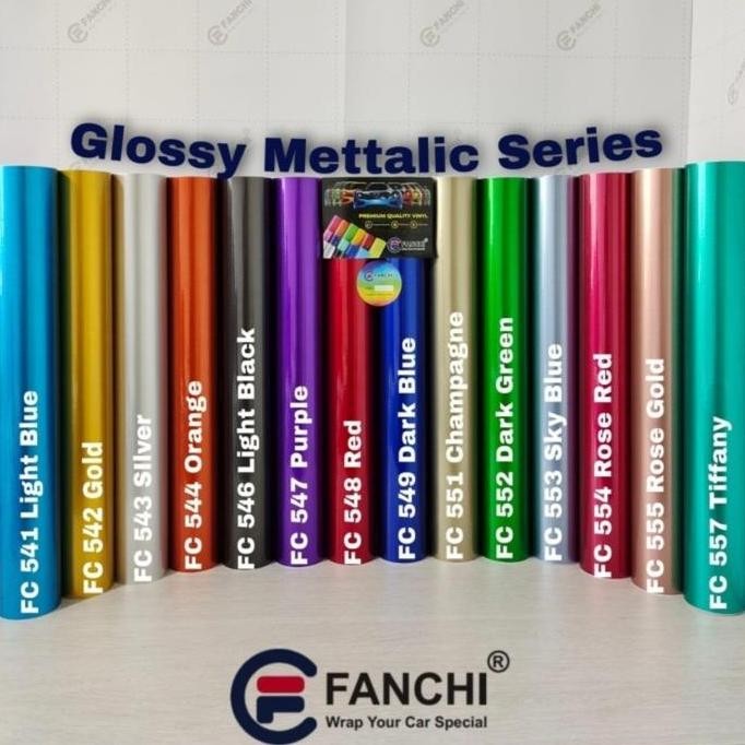 

ready [ROLL] Sticker Fanchi Glossy Candy Metallic metalik SERIES 50CM ROLL