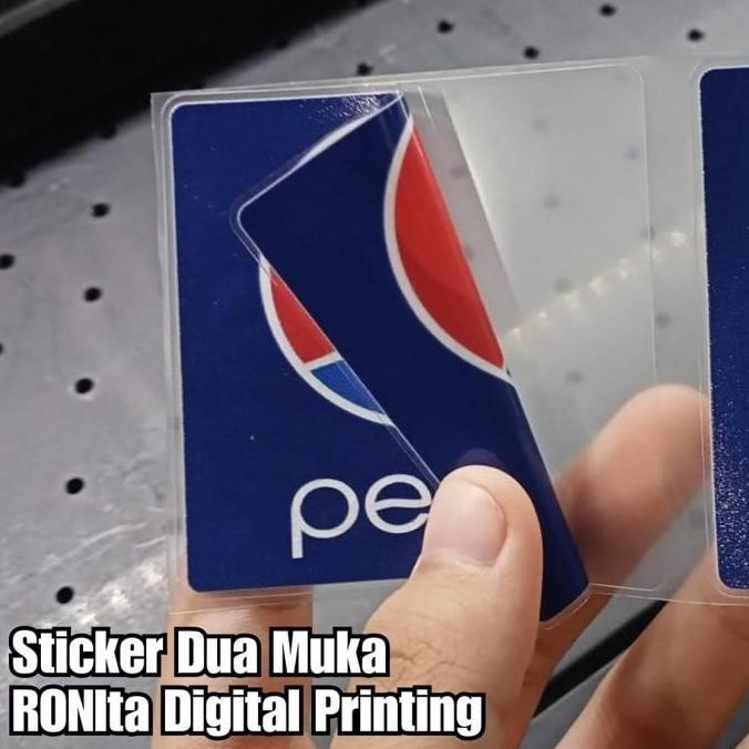 

ready Cetak Stiker Premium RDS TRANSPARAN SUPER CLEAR Tinta UV & Tinta Putih