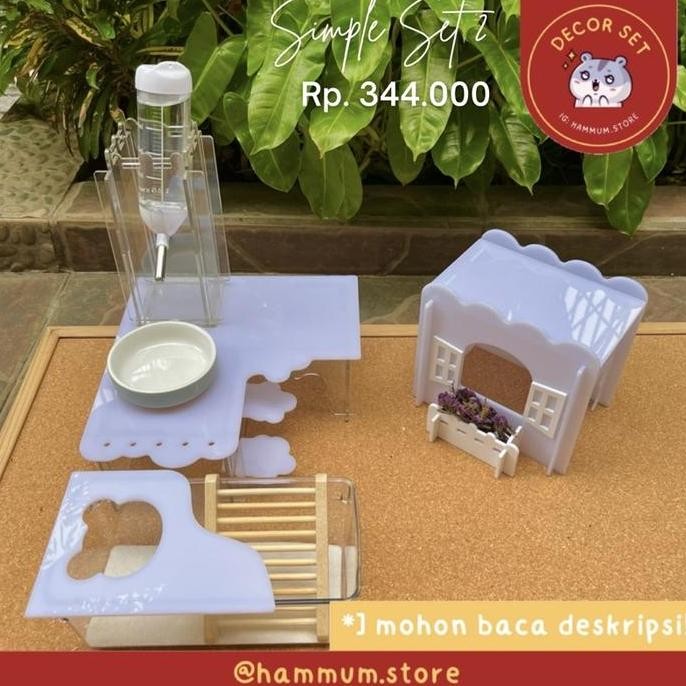 TERBARU - Set Kandang Hamster | Kandang Akrilik Hamster | Acrylic Hamster Cage | Rumah Hamster | Dek