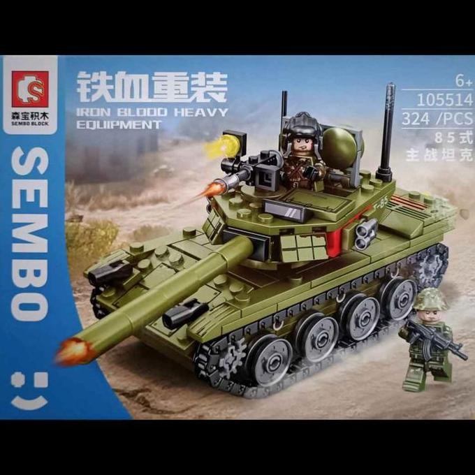 Sembo Block Iron Blood Heavy Equipment Military Tank Brick