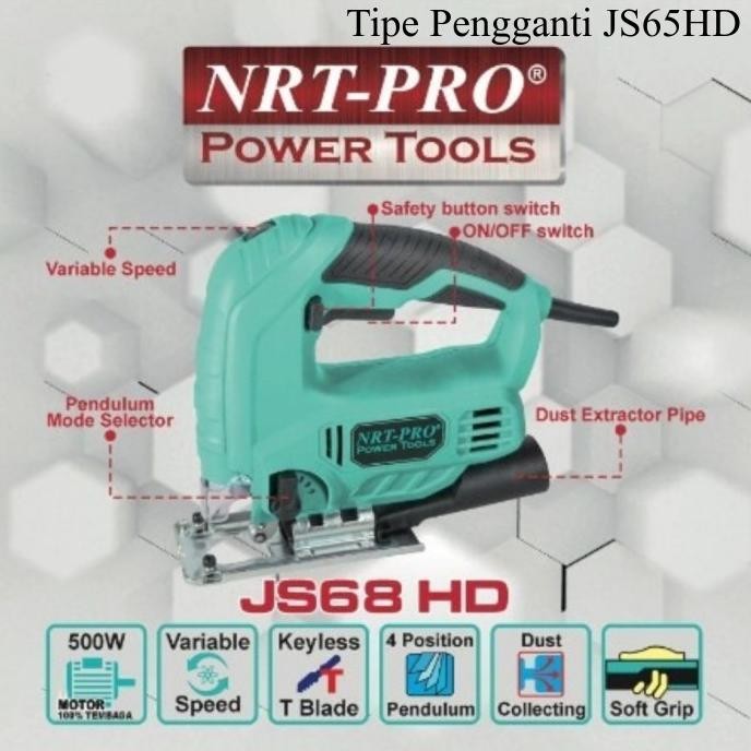 TERBARU - Jigsaw NRT JS65HD Mesin Gergaji Potong Jig Saw NRT PRO JS 65 HD
