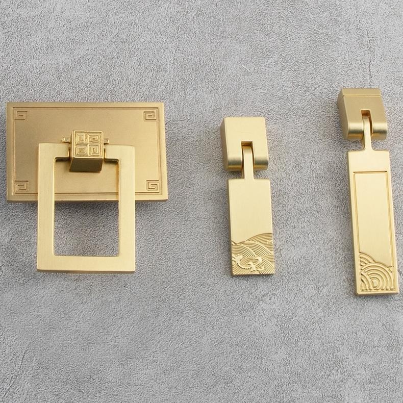 Premium Handle Pintu Mewah Tarikan Laci Lemari Gold Tarikan Pintu Gebyok Gagang Laci High Quality