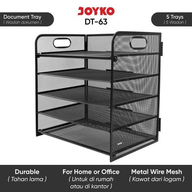 

Document Tray Wadah Dokumen Rak Besi Joyko DT-63 5 Tray Tingkat Susun