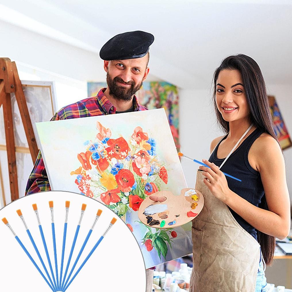 

Premium 200pcs Kuas Lukis Set Kuas Face Painting Kuas Flat Nylon Brush Kuas Lukis Sterofoam Kuas Cat Air High Quality