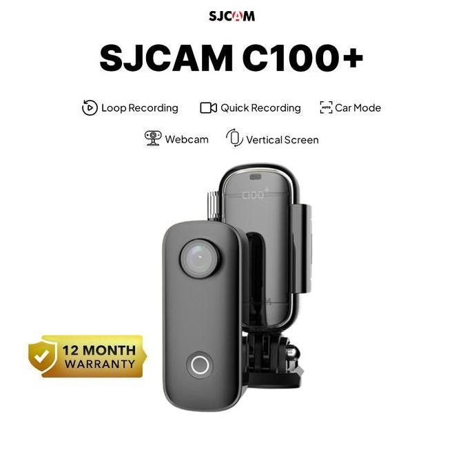 Sjcam C100 Plus Body Cam Thumb Magnetic Mini Camera New Stok