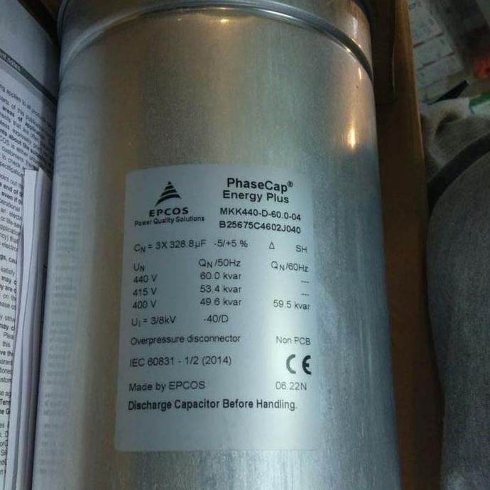 kapasitor 60kvar 400v EPCOS MKK415-D-54-21