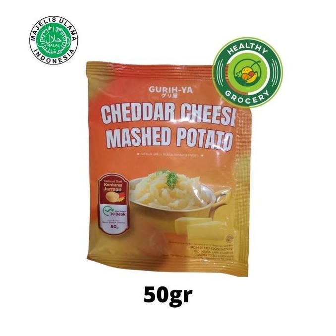 

$$$$] Gurih Ya Cheddar Cheese Mashed Potato 50gr / Serbuk Untuk Bubur Kentang Rasa Keju Cheddar