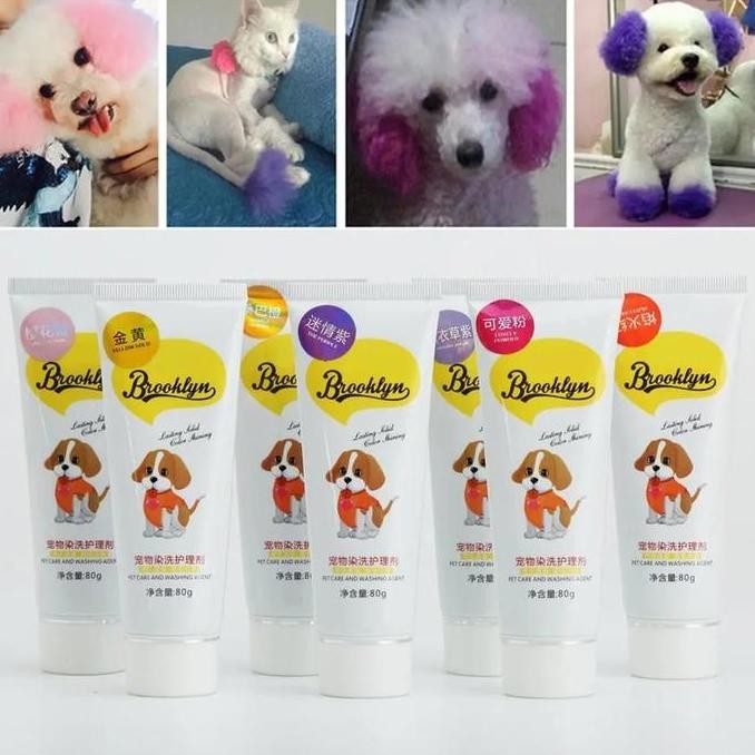Cat Bulu Anjing Kucing Pewarna Bulu Anjing Kucing Semir Bulu Hewan 80g
