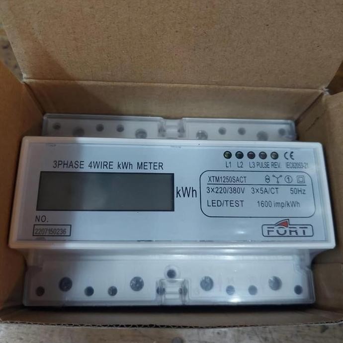 Kwh meter Digital 3phase tipe XTM1250SACT merek fort cllas 1