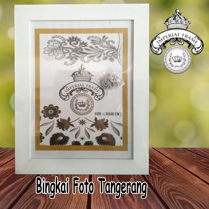 BINGKAI/FIGURA FOTO UKURAN 17R/A3 (30X40 CM) MINIMALIS PUTIH/HITAM