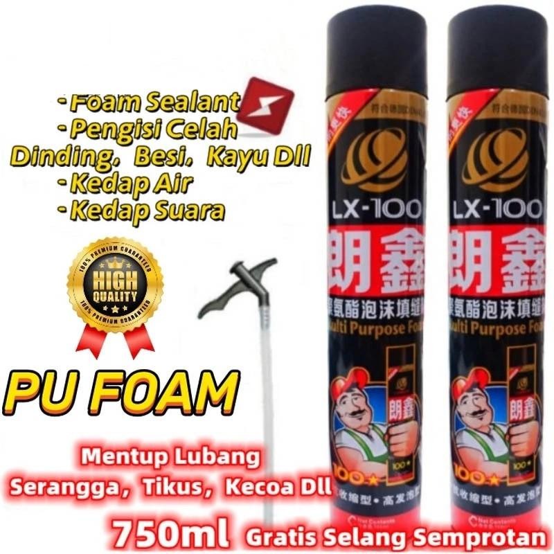 750Ml Pu Sealant Foam Spray / Pu Busa Foam Sealant Polyurethane Foam / Pu Foam