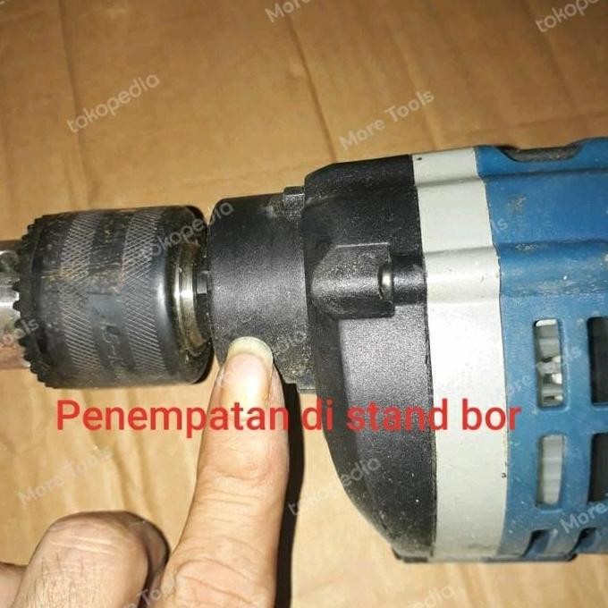 Paket Stand Drill Mesin Bor Tangan Alumunium Base + Vice Drill Clamp