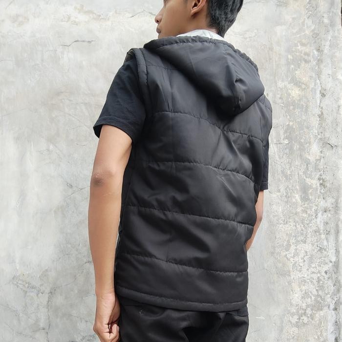 Jaket Rompi Motor Anti Angin Pelindung Dada Pria Wanita Kasual Korean Style Bahan Parasut Dacron Sak