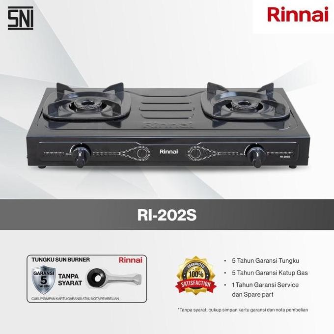 Rinnai RI-202-S Kompor Gas 2 Tungku RI 202 RI202