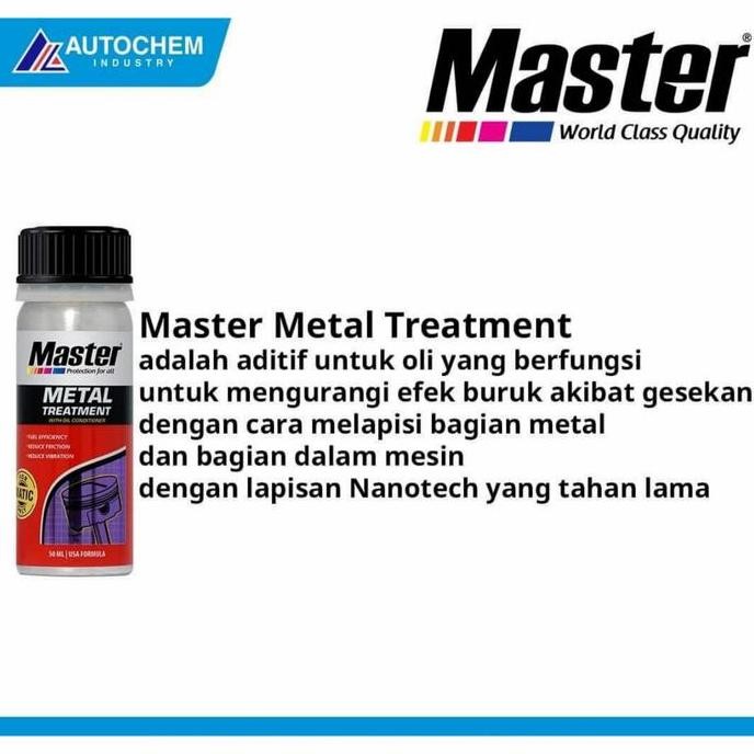MASTER METAL OIL TREATMENT ADITIF CAMPURAN OLI MOTOR MOBIL MATIC 50 ML