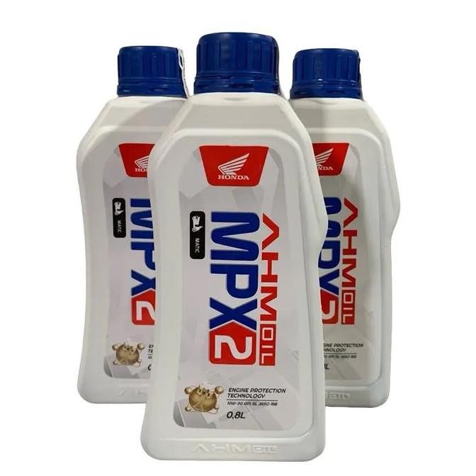 ( HARGA 3 PCS ) - OLI MESIN MOTOR MPX2 800ML ORI KHUSUS MOTOR MATIC HONDA VARIO BEAT SCOOPY DLL OIL