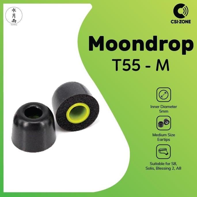 sale moondrop mis-tip sponge eartips t55 for in ear monitor earphone