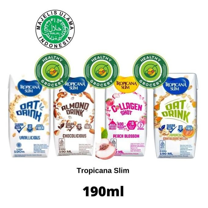 

&<&<&<&] Tropicana Slim Almond Drink Chocolicius 190ml / Oat Drink 190ml Vanilicious / Tropicana Slim Ready To Drink