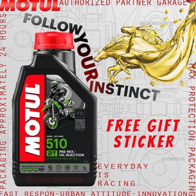 OLI MOTUL 510 2T 1000ml FD SAMPING ASLI IMPORT ORIGINAL FRANCE