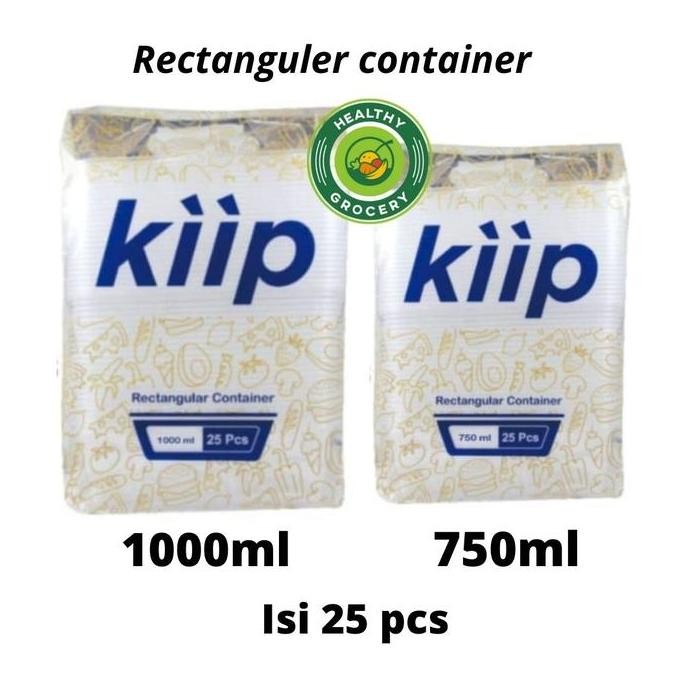 *$*$*$*$] Kiip Rectanguler Container Food 25pcs / Kotak Plastik / 1000ml / 750ml
