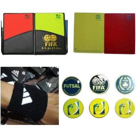 AsT Perlengkapan Wasit Sepakbola / Kartu Wasit / Coin Wasit PSSI FIFA FUTSAL / Handband Wasit Adidas