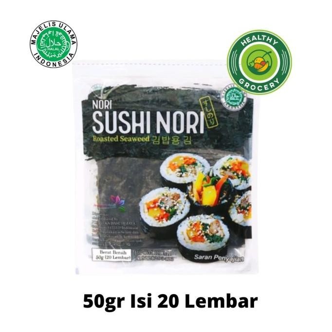 

@=@=@=@=] Javasuperfood Sushi Nori Halal 20 Lembar 50gr Seaweed Rumput Laut