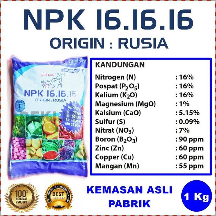 

Terlaris Pupuk Npk Biru Pak Tani 161616 Rusia 1 Kg Kemasan Pabrik Nutrisi Pertumbuhan Tanaman Buah Bunga Sayur Hias Bonsai