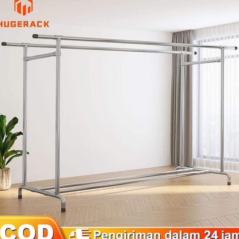 Rak Gantungan Baju Besi Gantungan Baju Berdiri Gawang Baju Stand Hanger Jemuran Baju Jemuran Besi