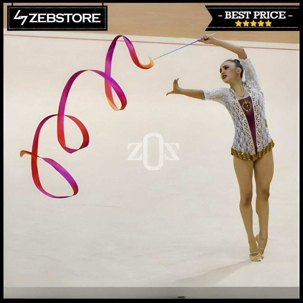 Tongkat Baton Stik Stick Pita Ribbon Twirling Gymnastic Ballet Dance