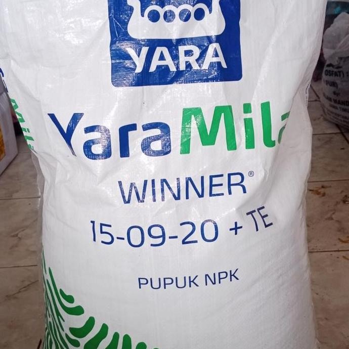 

Terlaris Pupuk Npk Yaramila Winner 15-09-20+Te Kemasan Repack 500 Gr