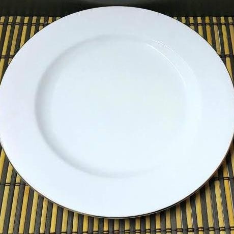 Produk Terbaik] Piring Ceper Beling Keramik 7" Putih Polos Piring Saji Sayur Lauk Kue