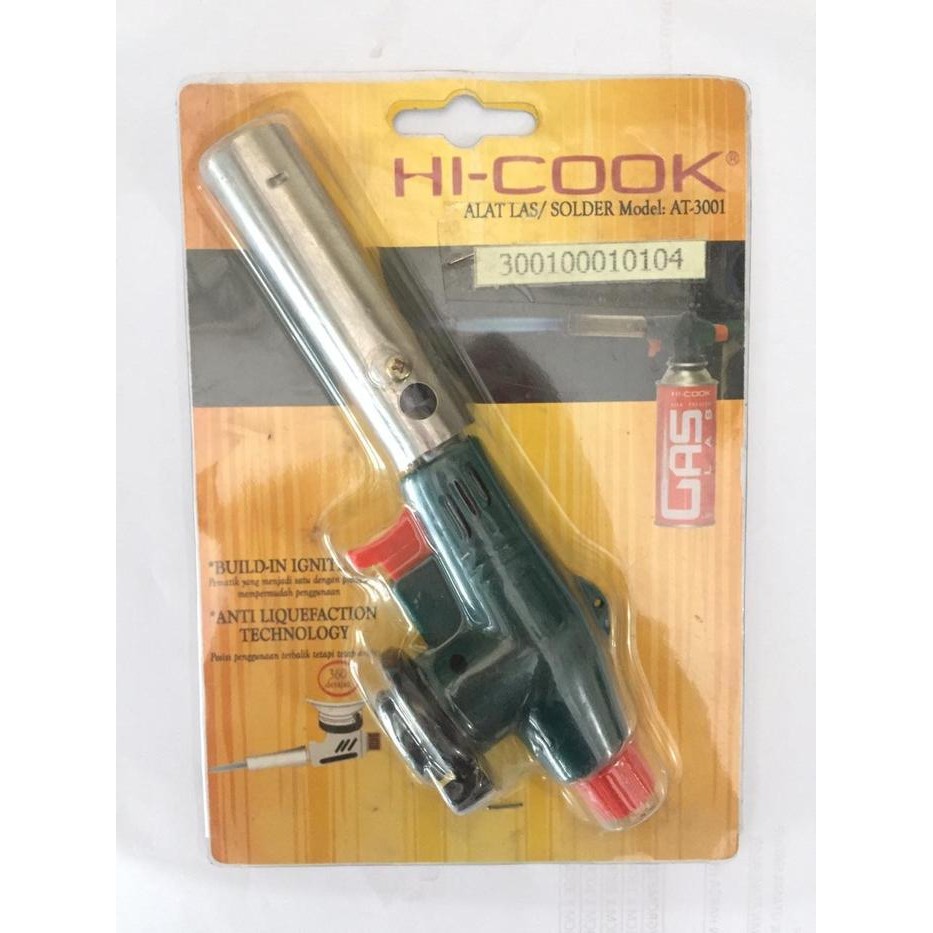 Gas Torch Hi-Cook At-3001, Kepala Gas, Torch Hi Cook, Flame Gas Original Dan Terpercaya