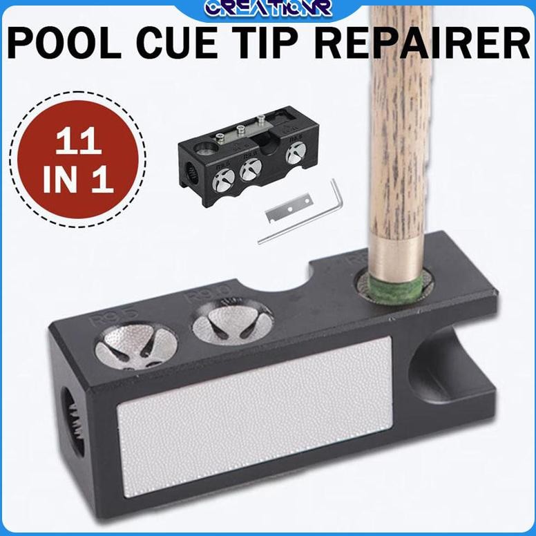 11 in 1 Cue Tip Repair Tool/tip Tool Billiard/cue Tip Shaper/cue Tip Tool/cue Tip Repair