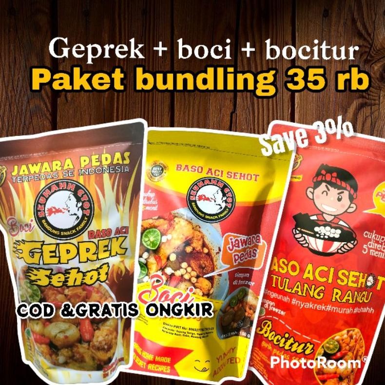 

PAKET BUNDLING 35RIBU ISI BOCI,GEPREK, BOCITUR