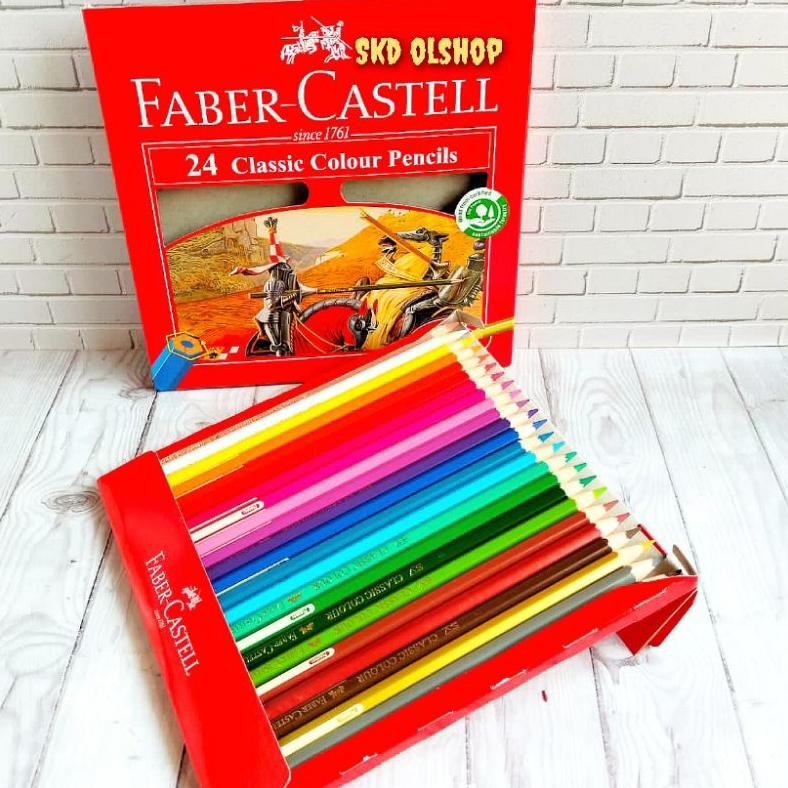 

Terlaris Pensil Warna Faber Castell 24 Warna Panjang Classic Murah