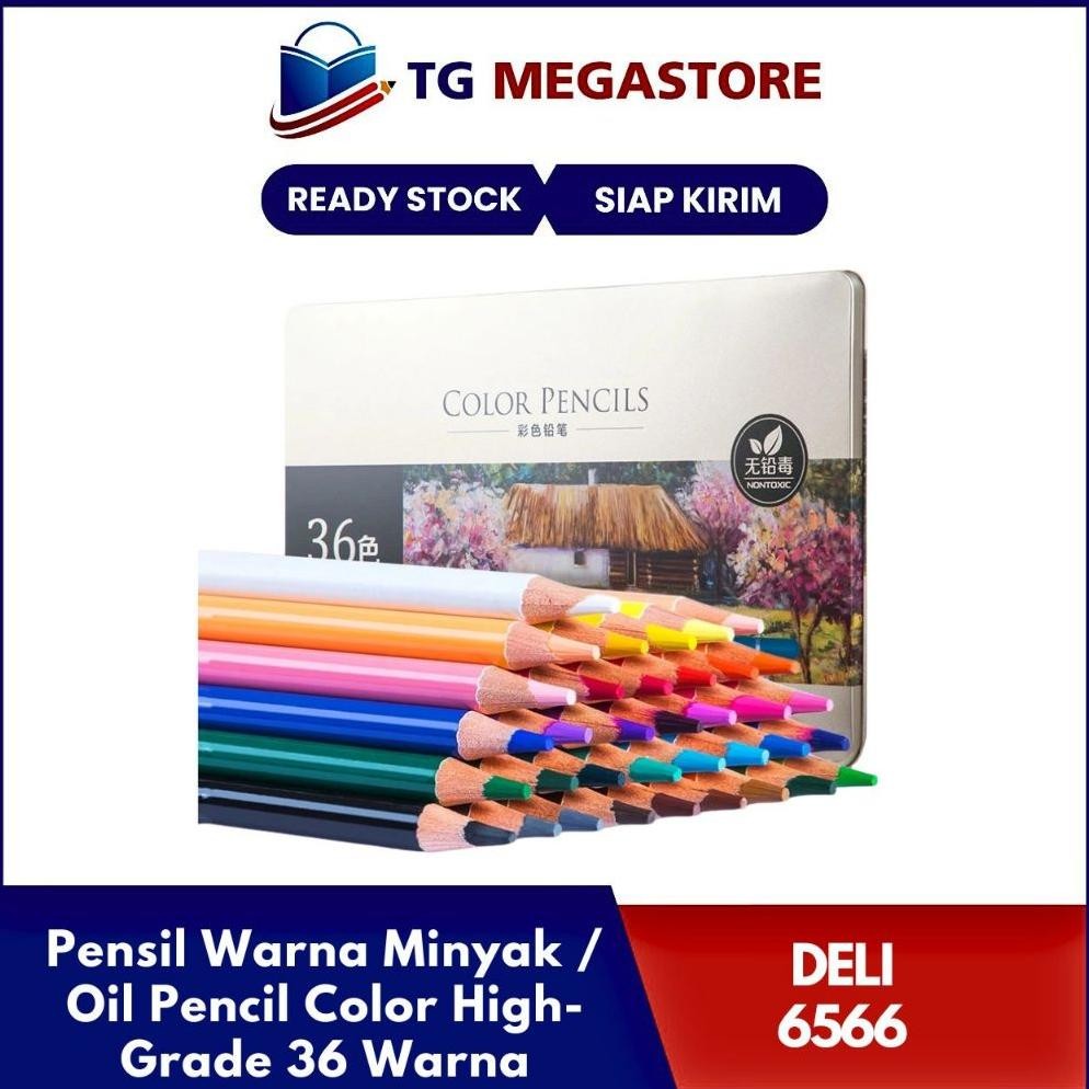

Terlaris Pensil Deli Warna Minyak / Oil Pencil Color High-Grade 36 Warna - 6566 Murah