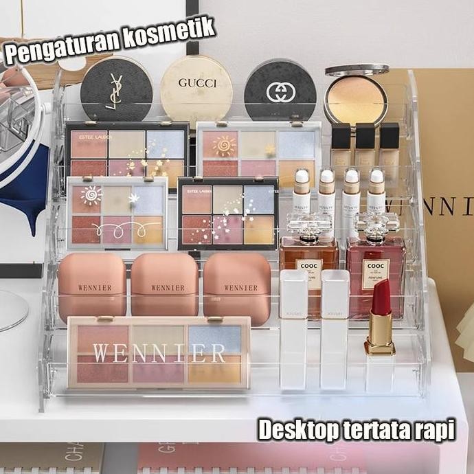 Rak Akrilik Rak Kosmetik Rak Parfum Rak Kosmetik Acrylic 7 Tingkat 5 Tingkat Tempat Lipstik Termurah