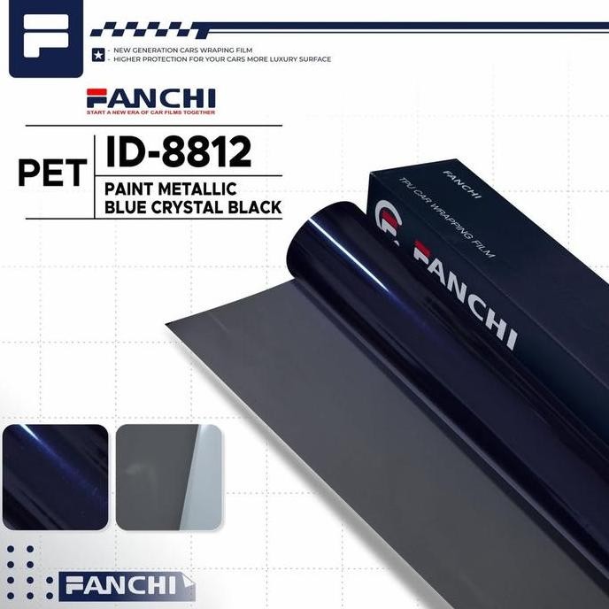 

Promo 50CM FANCHI PET112 ID-8812 Paint Metallic Blue Crystal Black PET per 50CM COD