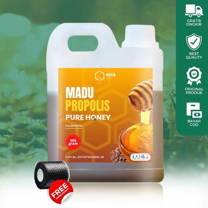 

BARU NUSA HONEY MADU PROPOLIS MURNI ASLI 100% TANPA CAMPURAN PENGGEMUK BADAN VITAMIN NAFSU MAKAN