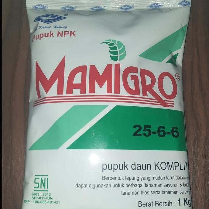 

Terlaris Pupuk Npk Daun Komplit "Mamigro Super N" 1000 Gram, 1 Kg