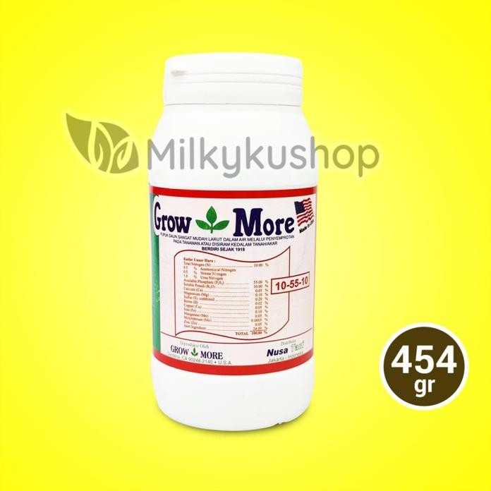 

Terlaris Pupuk Growmore 10-55-10 Npk Akar Bunga Buah 454 Gram Kemasan Botol