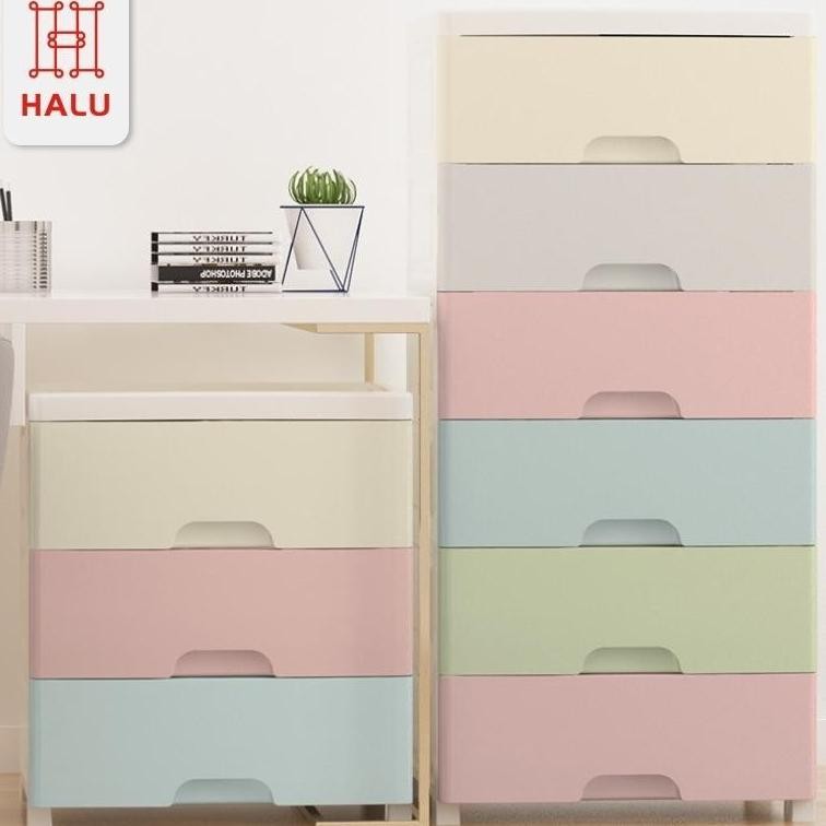 Lemari Plastik Pakain/Buku/Mainan Anak/Snack Multifungsi Laci Susun Storage Cabinet Plastik Rak Susu