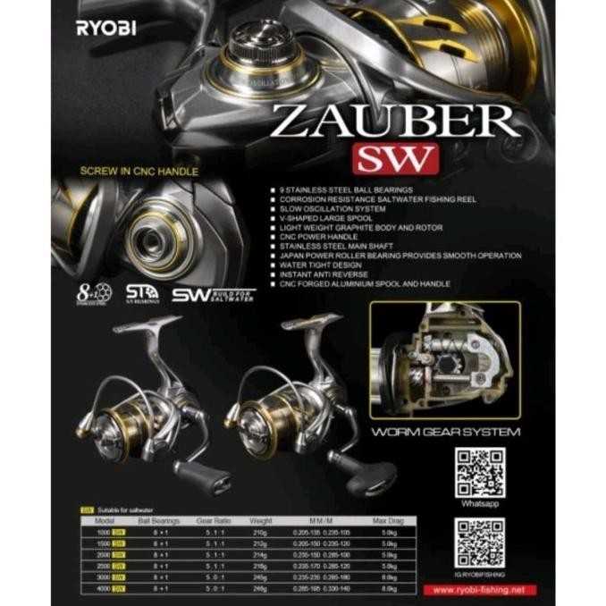 Reel Ryobi Zauber SW 3000-4000 Power Handle