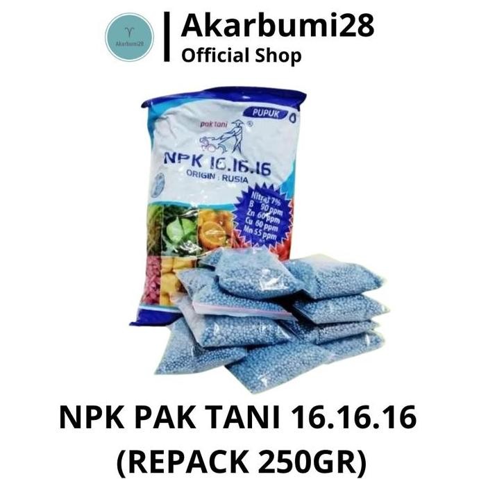

Terlaris Npk Mutiara Pak Tani 16 16 16 Origin : Rusia Kemasan 250 Gram Repack Pupuk Pertanian