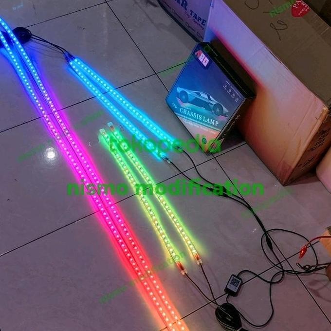 tersedia lampu kolong mobil rgb bluetooth android running led underglow matrix