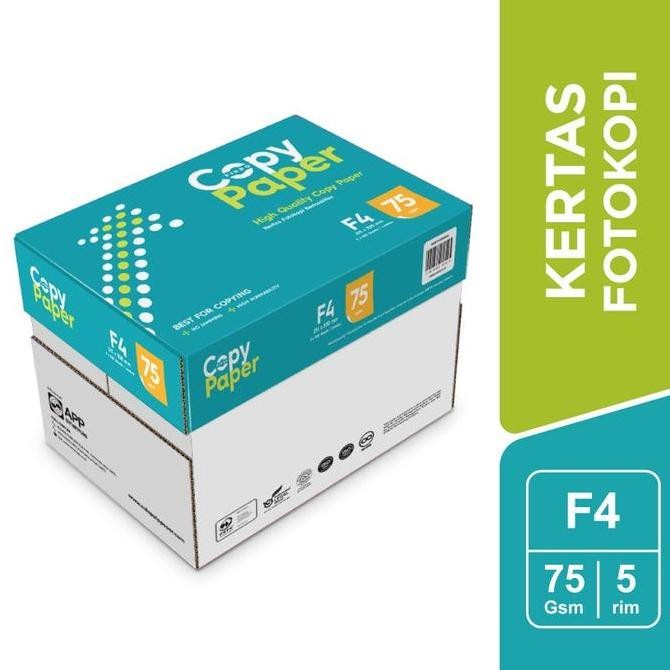 

Khusus Grab Gojek Kertas HVS Copy Paper F4 75 gram per 1 Box 5 Rim